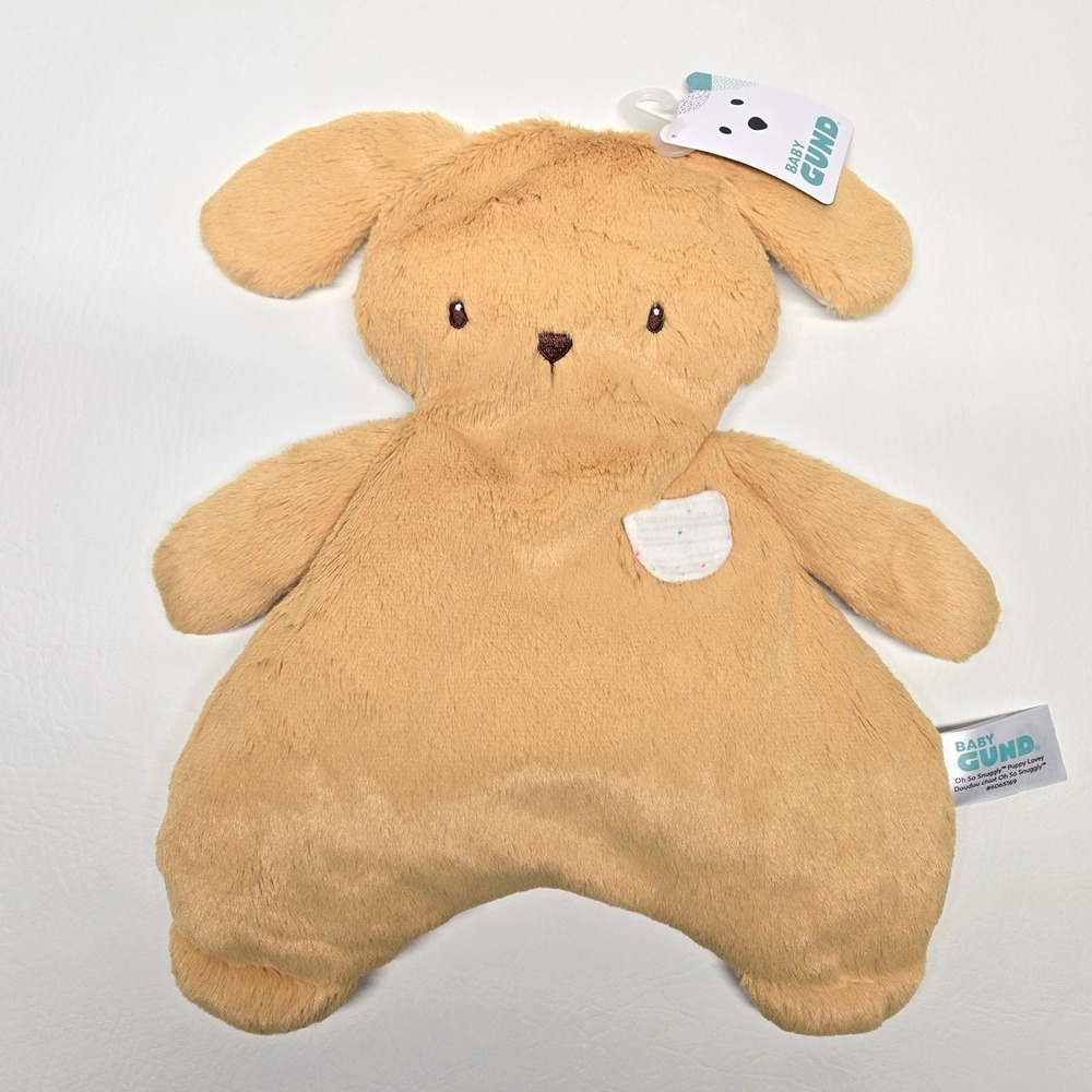 Baby Gund Oh So Snuggly Puppy Dog Flat Lovey Plush Butterscotch 6065169